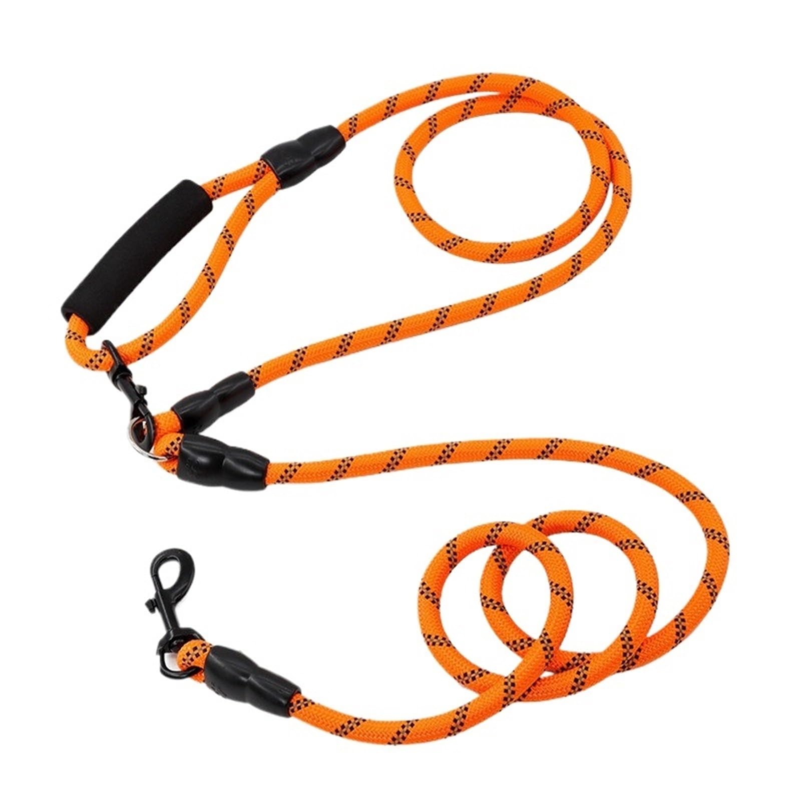 Laisses Mains Libres for Chiens, for Promenade et Course à Pied, Longueur 2,4 m, Doubles laisses réglables pour Ceinture, Running(Orange 1.0x240cm)