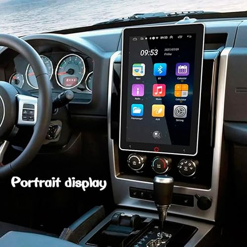 H-TECH Central Multimidia 10pol 1Din Tela Rotativa Android 12 Carplay Android Auto