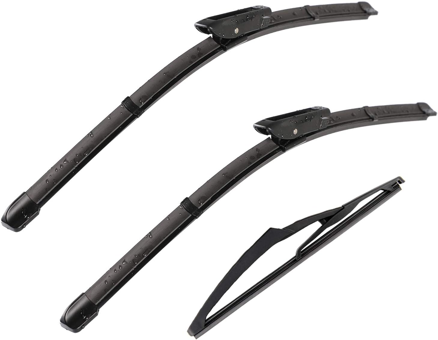 3 Wipers Factory Replacement For Mini Cooper 2013 R56 Original Equipment Windshield Wiper Blades Set - 18"+19"+10" Bayonet Wiper Arm (Set of 2) Not For J Hook
