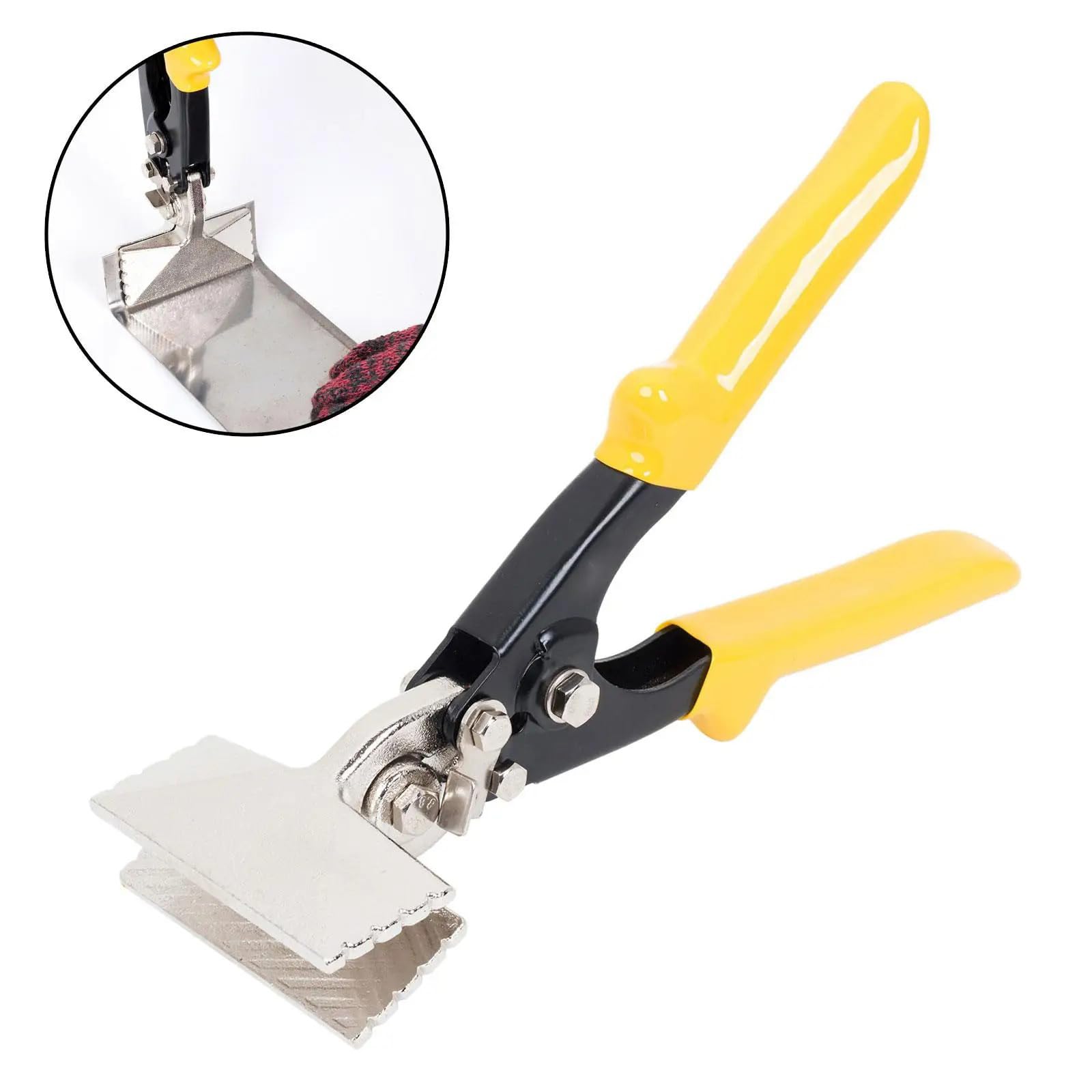 Alicates de doblado de borde de metal antideslizante para conductos HVAC y aplicaciones de reacondicionamiento, mango ergonómico, agarre de goma de PVC, resistencia al desgaste, doblado, alisado de