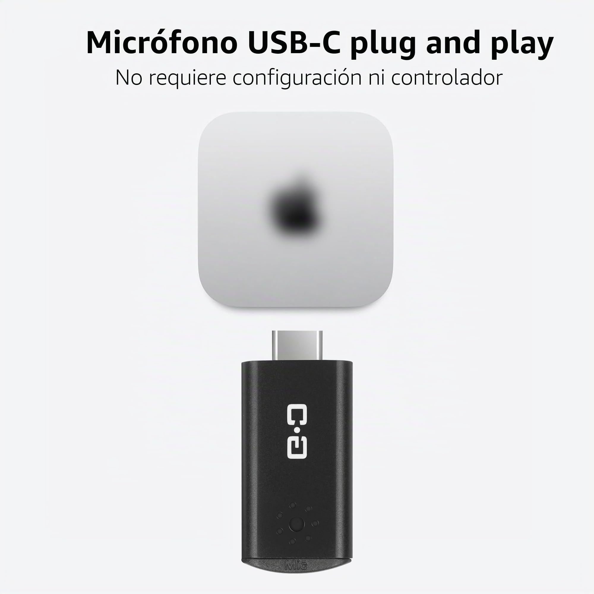 DUNGZDUZ Mini micrófono USB C para Mac Mini M4/M4 Pro y MacBook | Micrófono Condensador Plug and Play, Compacto y portátil, Audio Claro para Trabajo y Estudio