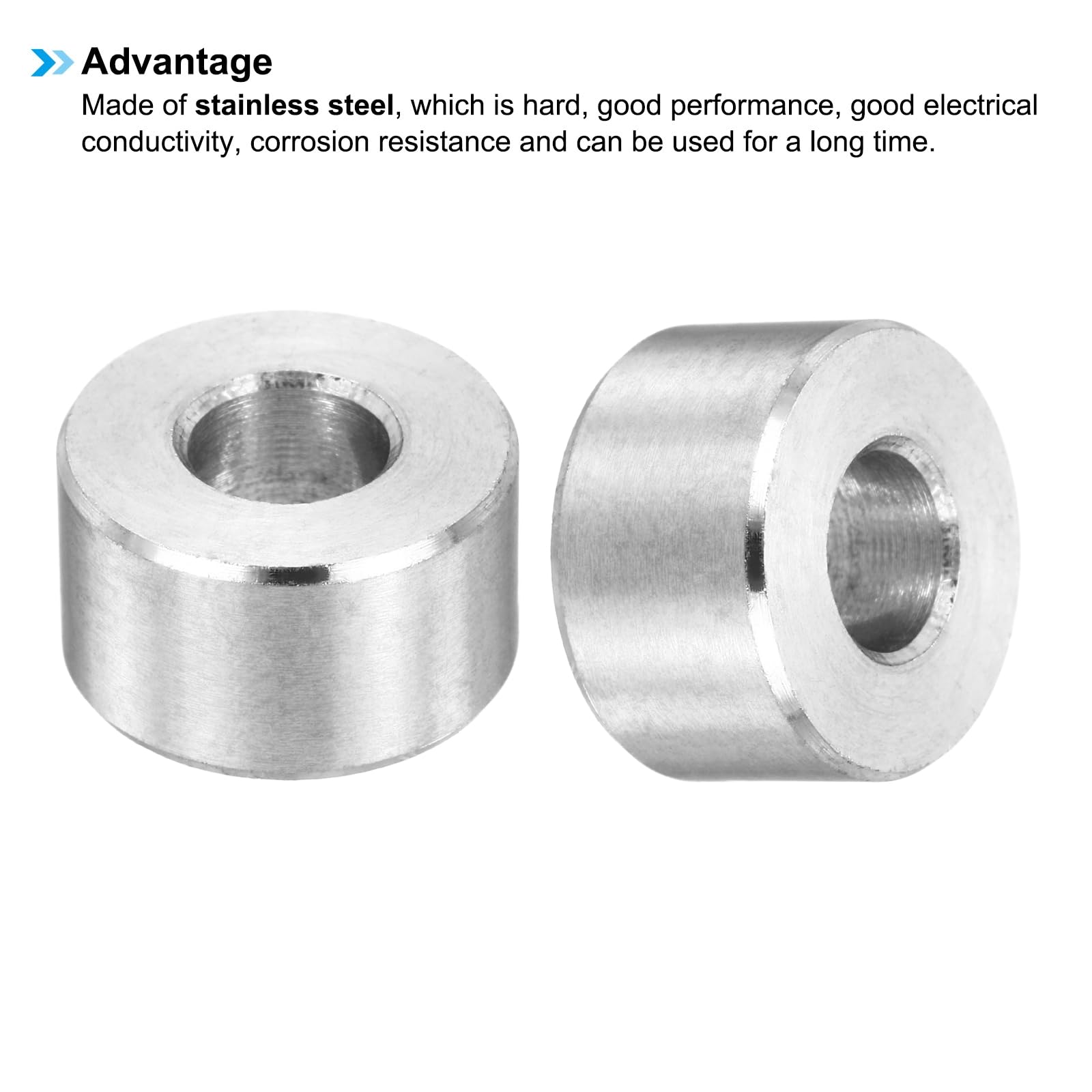 PATIKIL M6 Stainless Steel Spacers, 12Pcs Metal Spacer 6mm ID x 14mm OD x 8mm L Screw Standoff for 1/4" or M6 Screw - Image 4