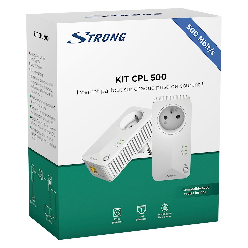 Strong AV500 Mbit/s Powerline Adapter Setmit Steckdose – Bild 7