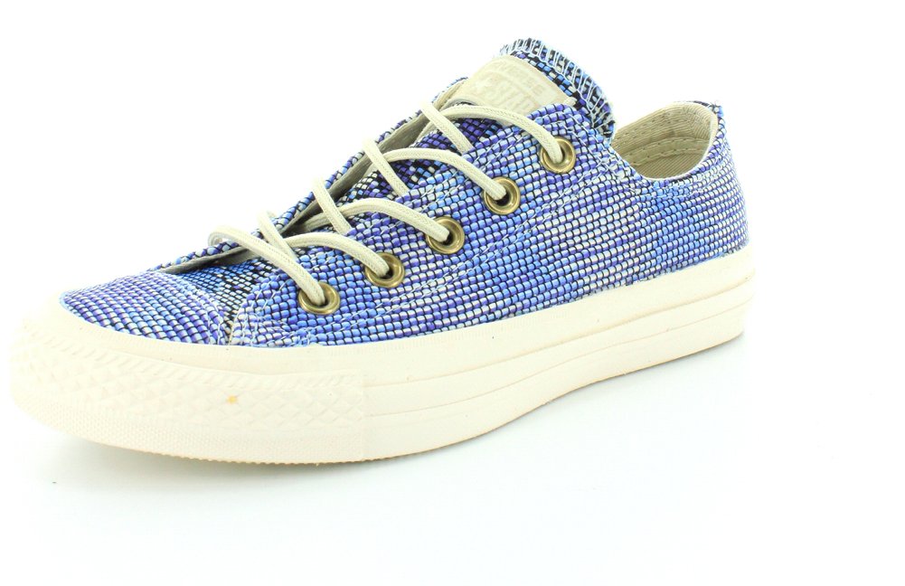 Converse Womens Chuck Taylor All Star Basket Weave Monte Blue/Multi Sneaker - 8.5