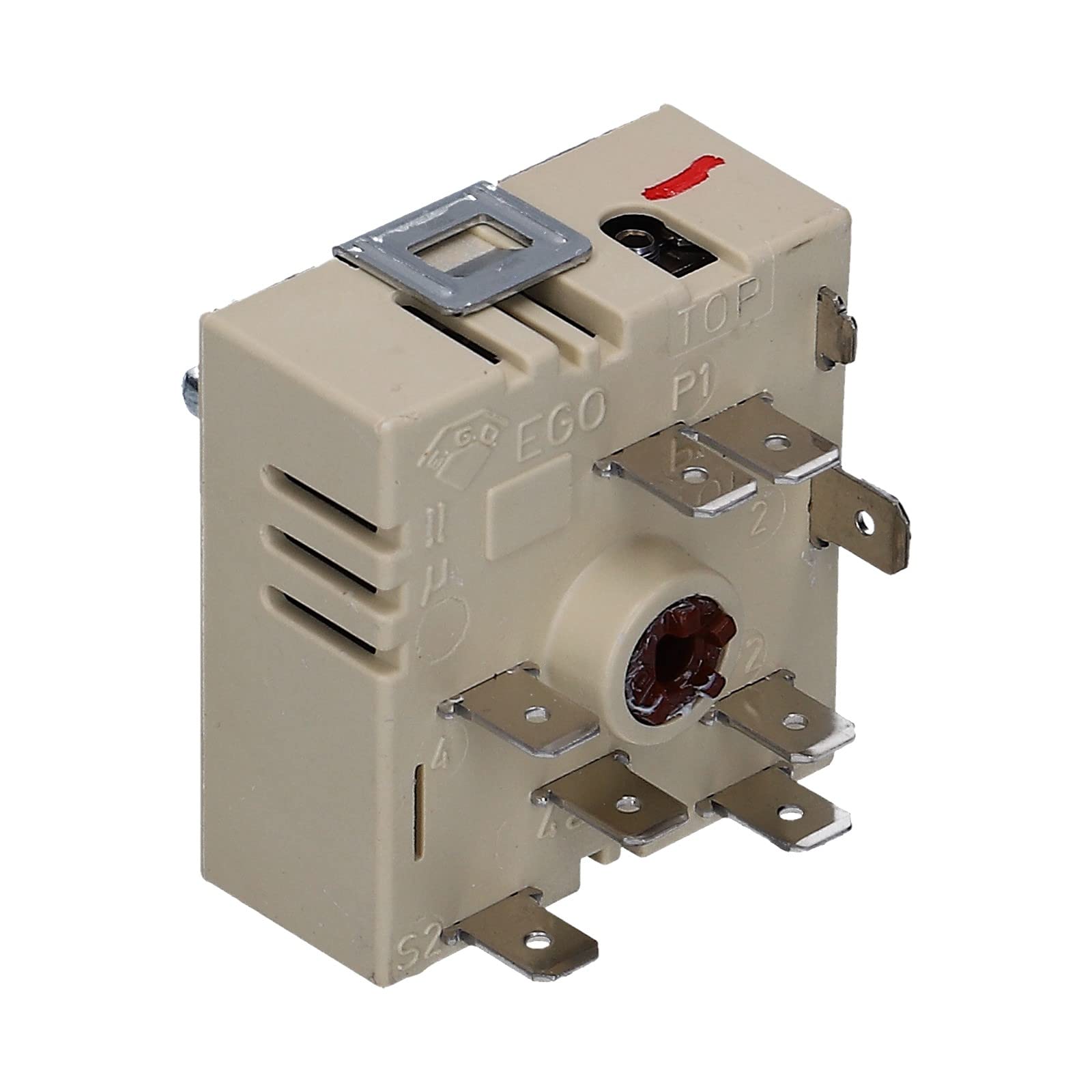 LUTH Premium Profi Parts Zweikreis Energieregler Schalter rechtsdrehend kompatibel mit EGO 50.55021.100 5055021100 für Herd Kochfeld