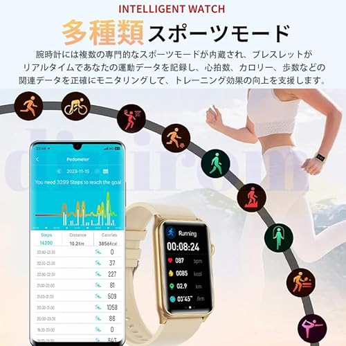 スマートウォッチ 【2025アップグレード·1.57インチHD大画面】Bluetooth5.3通話機能 200+種類文字盤自由設定 100+種類運動モード ワンタッチ測定 睡眠管理 活動量計 スポーツウォッチ iPhone/アンドロイド対応 呼吸訓練 女性生理管理 歩数計 SMS/Line着信通知 遠隔カメラ 腕上げ点灯 メンズレディース Smart Watch 日本語説明書 (ピンク)