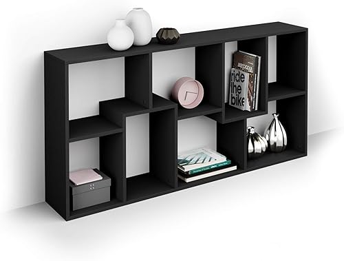 Miniatura 193 de Mobili Fiver, Estantería Iacopo XS (63.31 x 31.5 pulgadas), roble rústico, fabricada en Italia Roble rústico,Ashwood Negro,Ashwood Blanco,Efecto