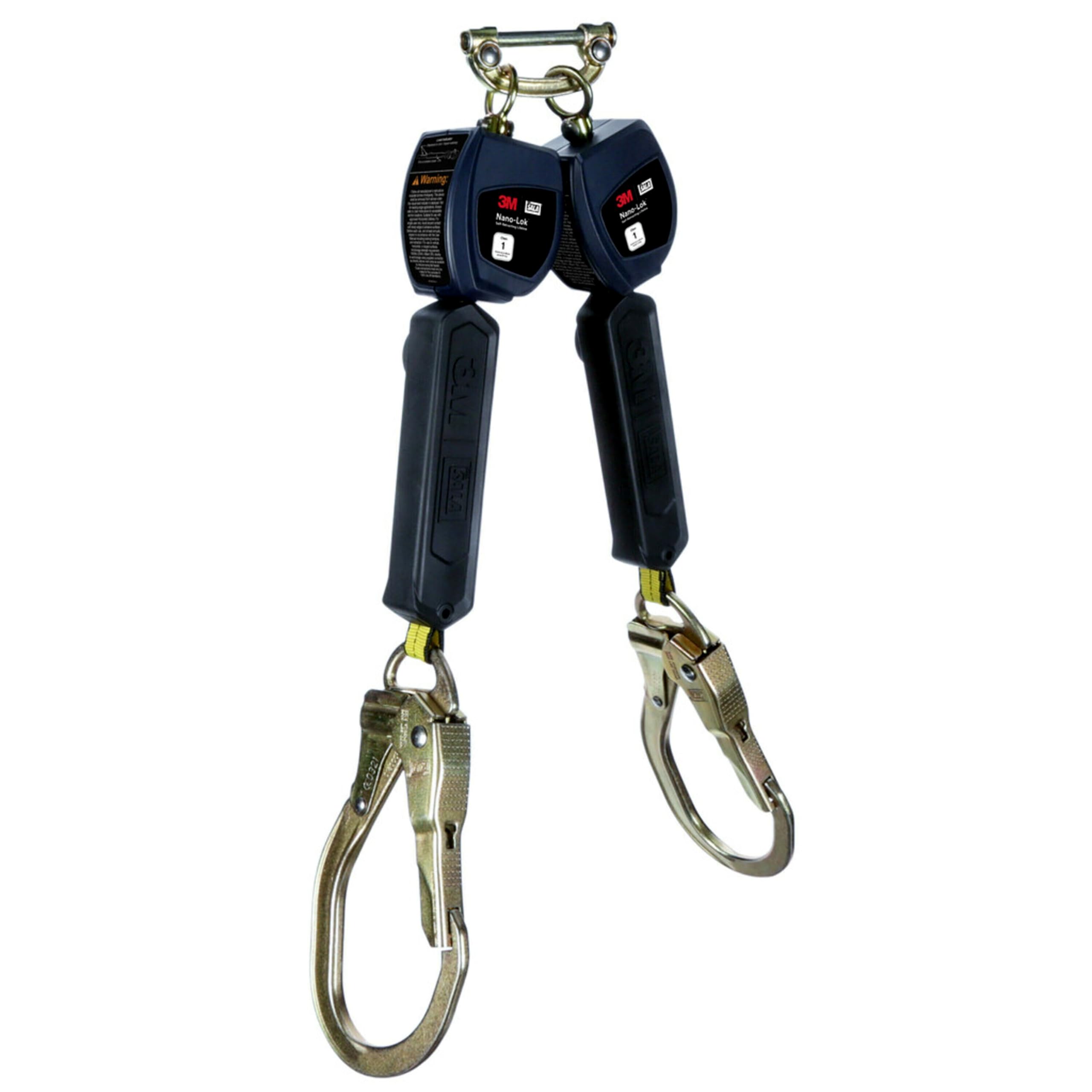 3M™ DBI-SALA® Nano-Lok™ Personal Twin-Leg Self Retracting Lifeline, Web Swivel Snap Hook, 3100552, 6 ft., Class 1, ANSI