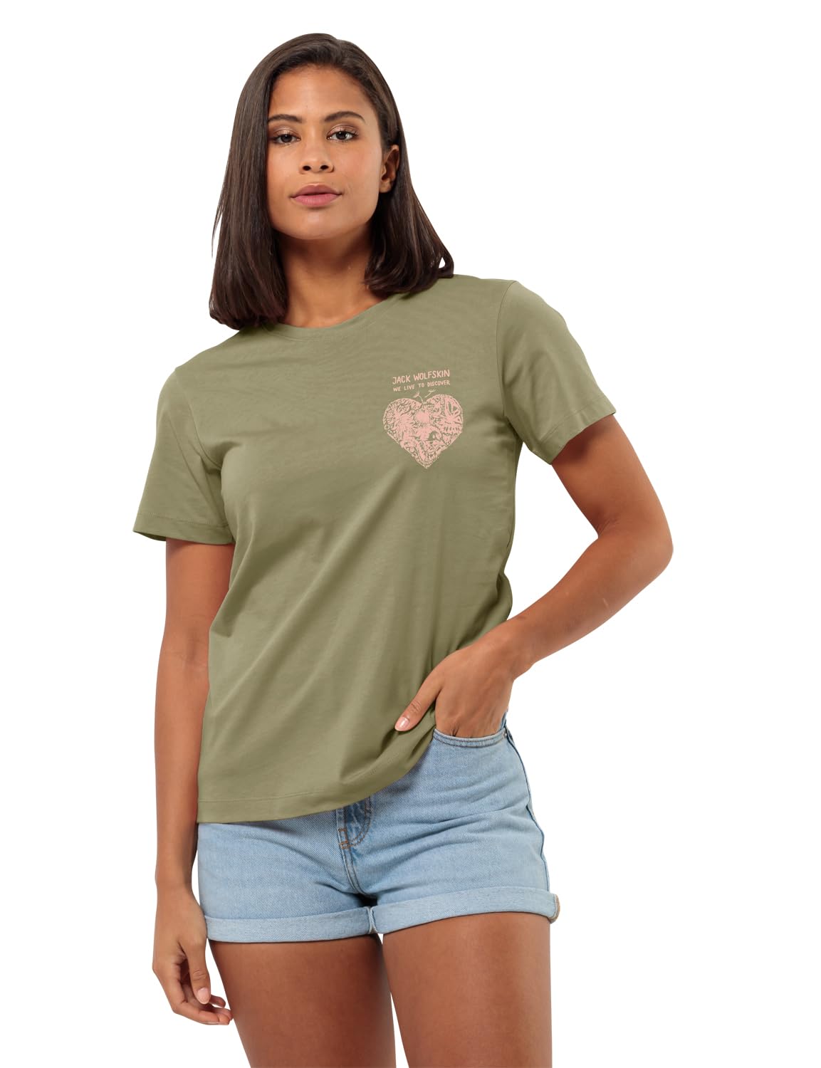 Jack Wolfskin Discover Heart T W, Bay Leaf, XS