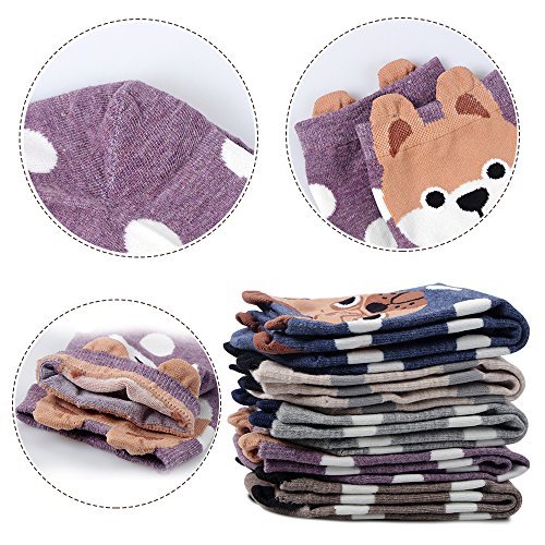Ambielly Women Socks Cute Animal Patterned Casual Cotton Socks (5 Dots Dogs) #TOP1