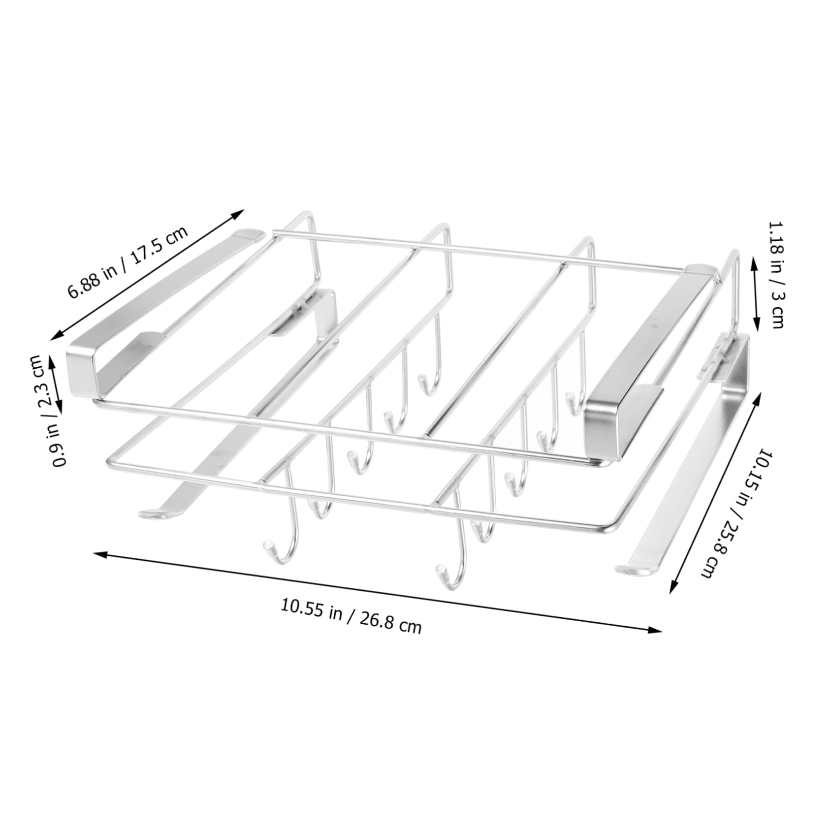 Scaffale di Stoccaggio Cucina Sospeso 25cm in Acciaio Inox