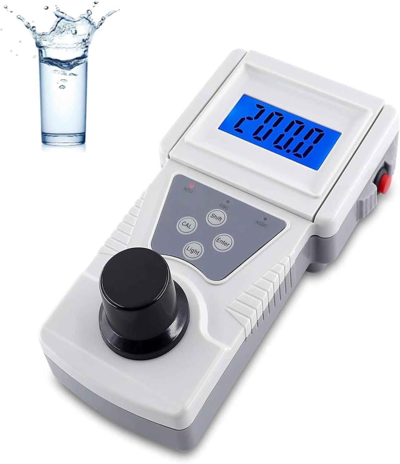 Portable Turbidity Meter, Digital Turbidity Meter with Display, repeatability: ≤2%/90° Scattered Light/Indication Error: ±6%/Accuracy: 0.1, for Water