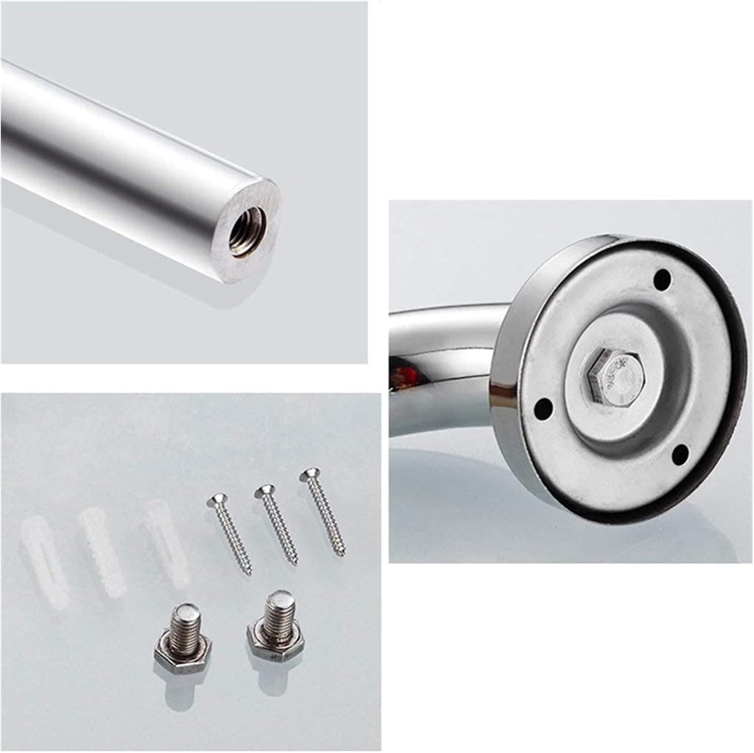 Maniglie, corrimano, supporti di sicurezza per anziani disabili, ventose resistenti, impugnature lucide antiscivolo, strumento doccia WC, acciaio inossidabile 304, 78 cm (88 cm)
