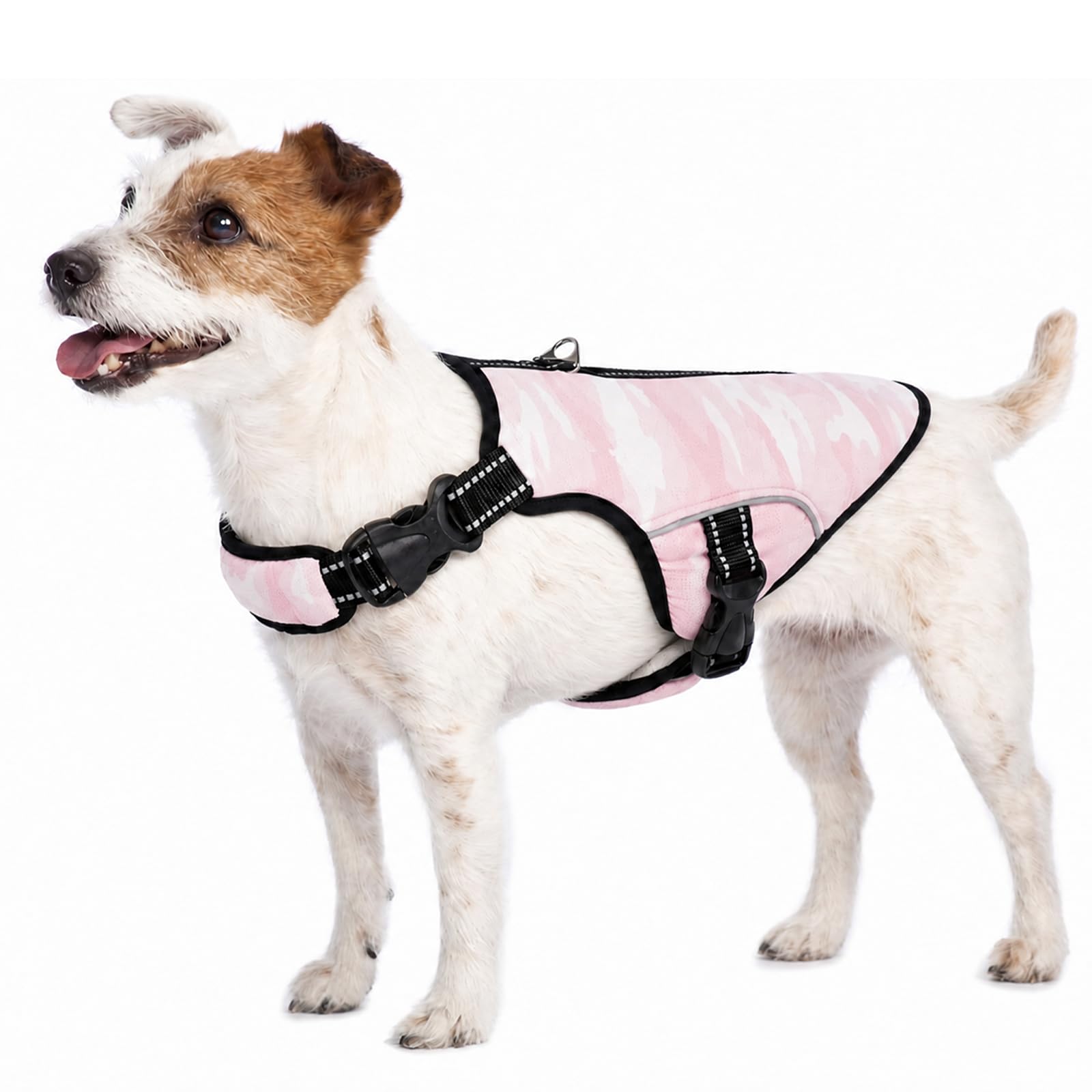 Dog Cooling Outfit, Evaporative Cool Coat Ice-Cooling Dog Protective Vest Summer Breathable Puppy Cooling Vest Sun-Proof for Activity or Indoor Lying Down/Relax(Green, Pink, S)