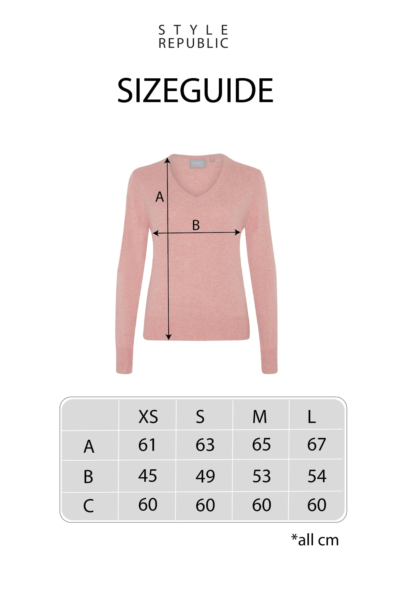 Style & Republic Maglione da donna con scollo a V, elegante in 100% cashmere – Il tuo morbido maglione di alta qualità per momenti eleganti in autunno e inverno