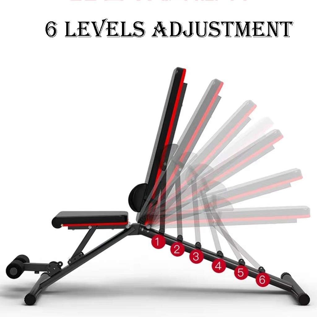 Tyoo Adjustable Weight Bench Sit-up Bench Multi Function Fitness Bench Foldable Strength Training Push Up Exercise Equipment : Sports & Outdoors