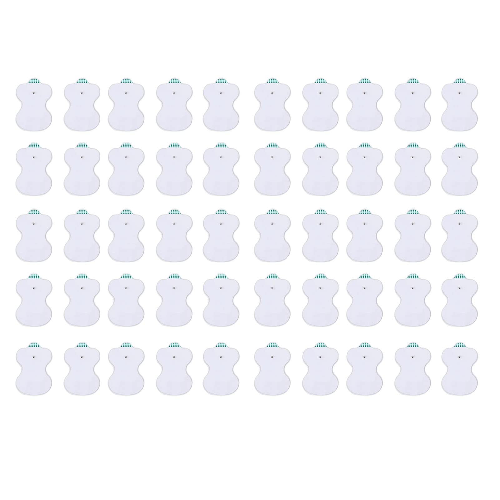 TENS Lot de 50 électrodes réutilisables, pour électrodes thérapeutiques, pour instrument de massage, physiothérapie, masseur corporel
