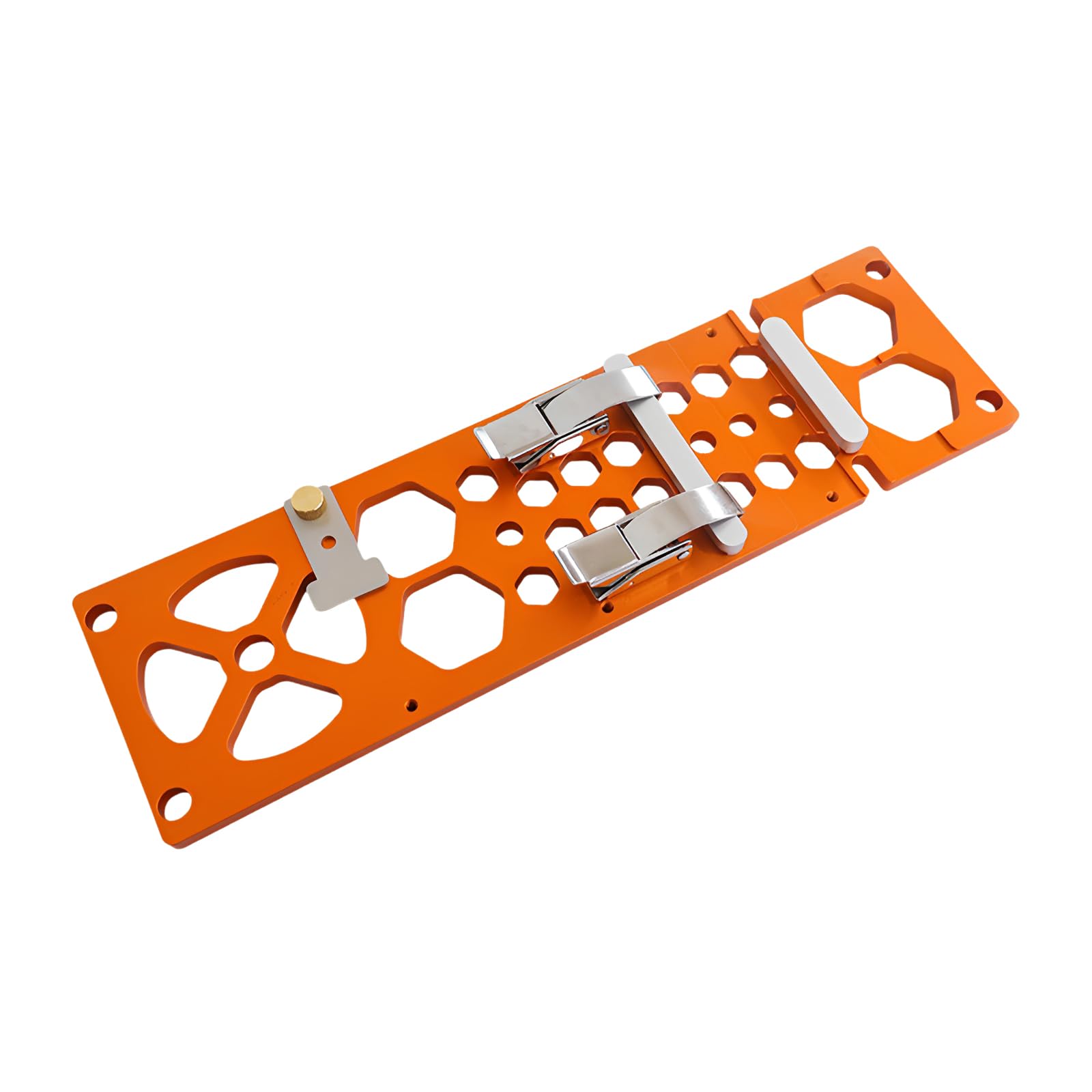 Guida per sega circolare, taglio 90°, accessorio in alluminio, 34 cm | Morsetto di guida per rotaia,Alluminio anodizzato 8mm,per piastra di serraggio posizionamento,Taglio legno,Arancione