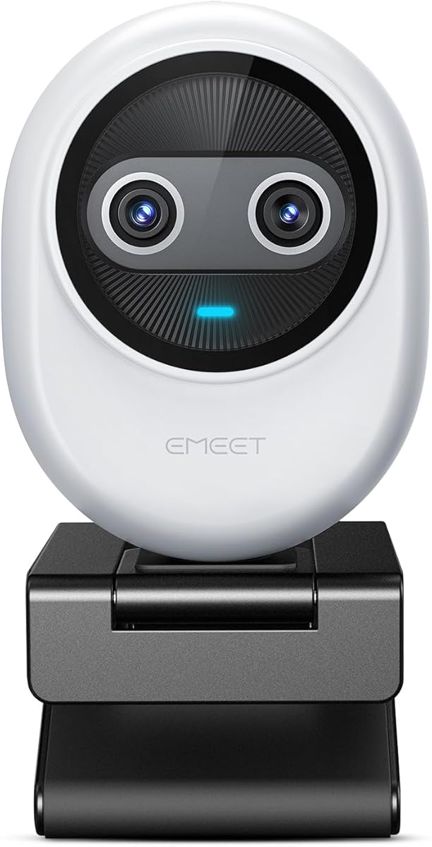 EMEET Piko 4K Webcam for Streaming, World’s 1st Dual-Camera AI-Powered 4K Camera w/AI Autofocus, 3 Mics Array&3 Sound Modes, USB Webcam with Clip, Great for Streaming, Desk Setup and Creative Gifts