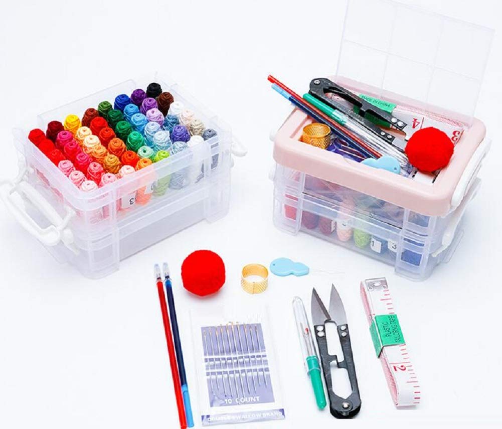 Kit De Costura,Costurero 56 Pcs Accesorios Costura Kit De Accesorios para El Viajes Y Principiantes Y Emergencias