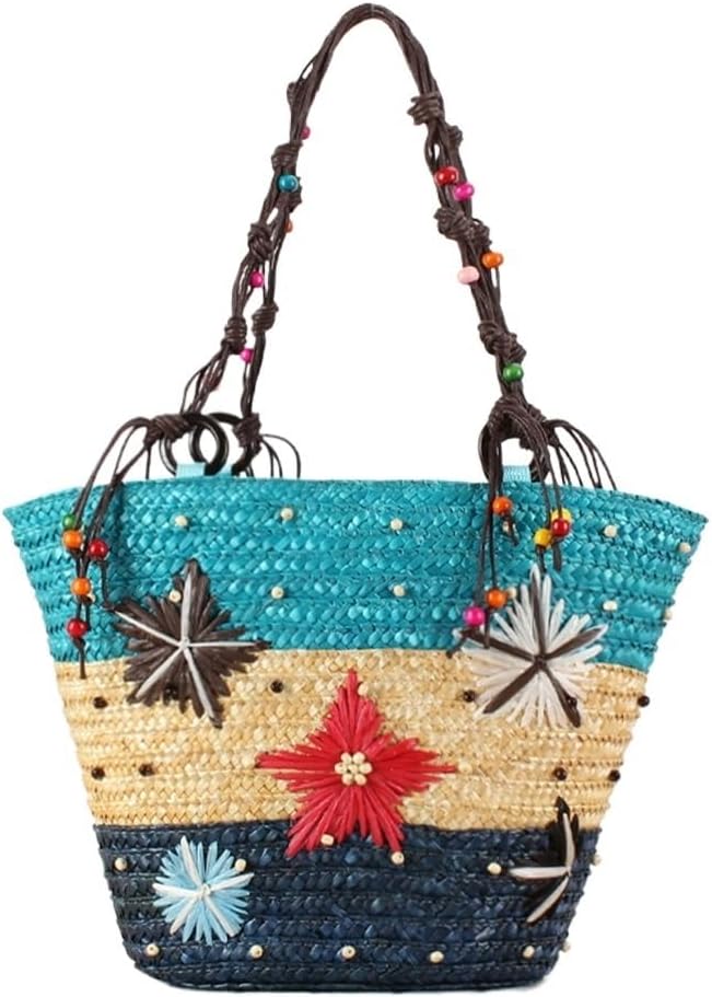 Bohemian Handmade Embroidered Starfish Bag Beaded Woven Women's Bag Shoulder Bag
