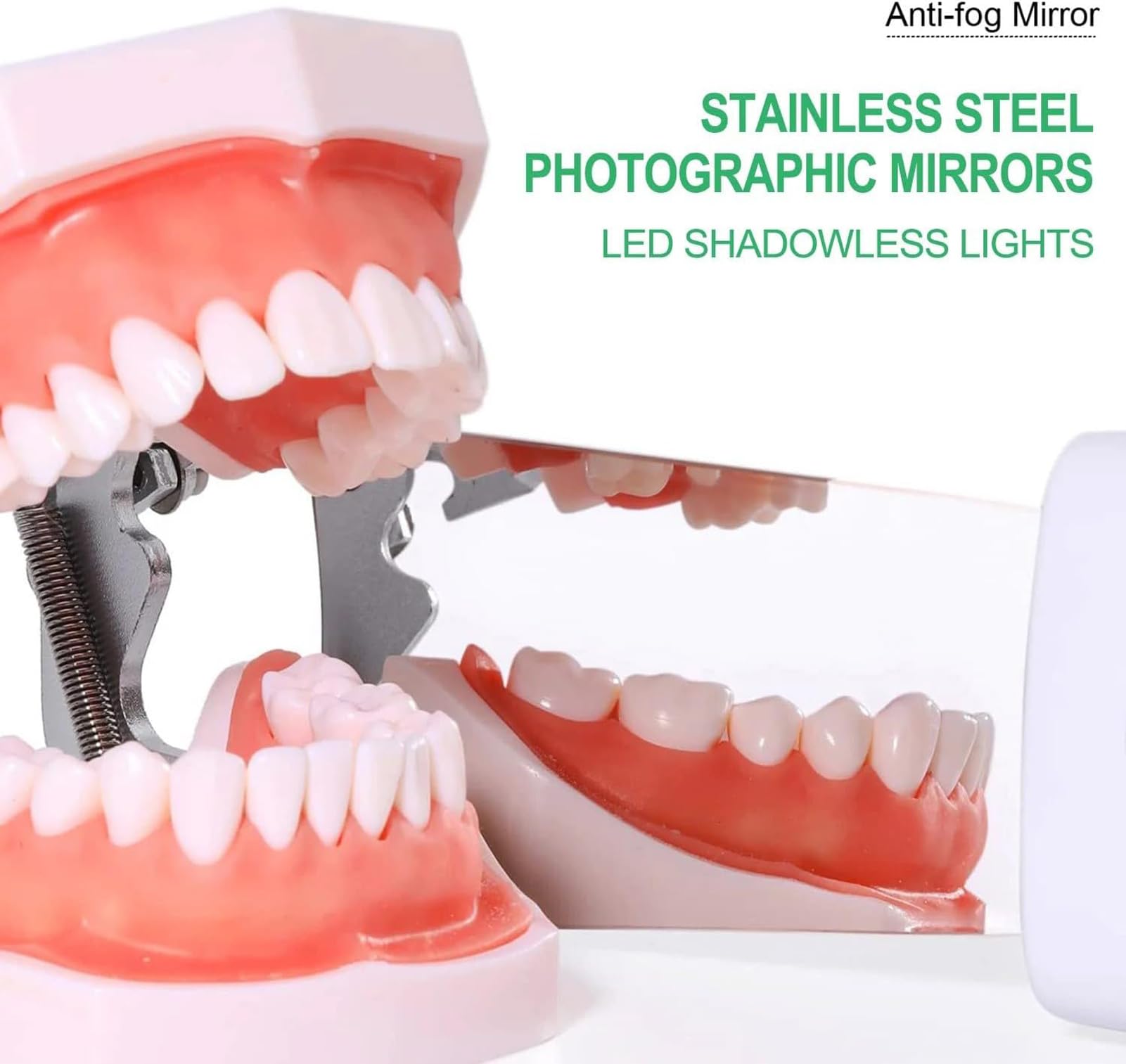 Dentystyczne przeciwbolne lustro doustne z lekkim światłem ortodontycznym Fotografię dentystyczną podwójne reflektor reflektora