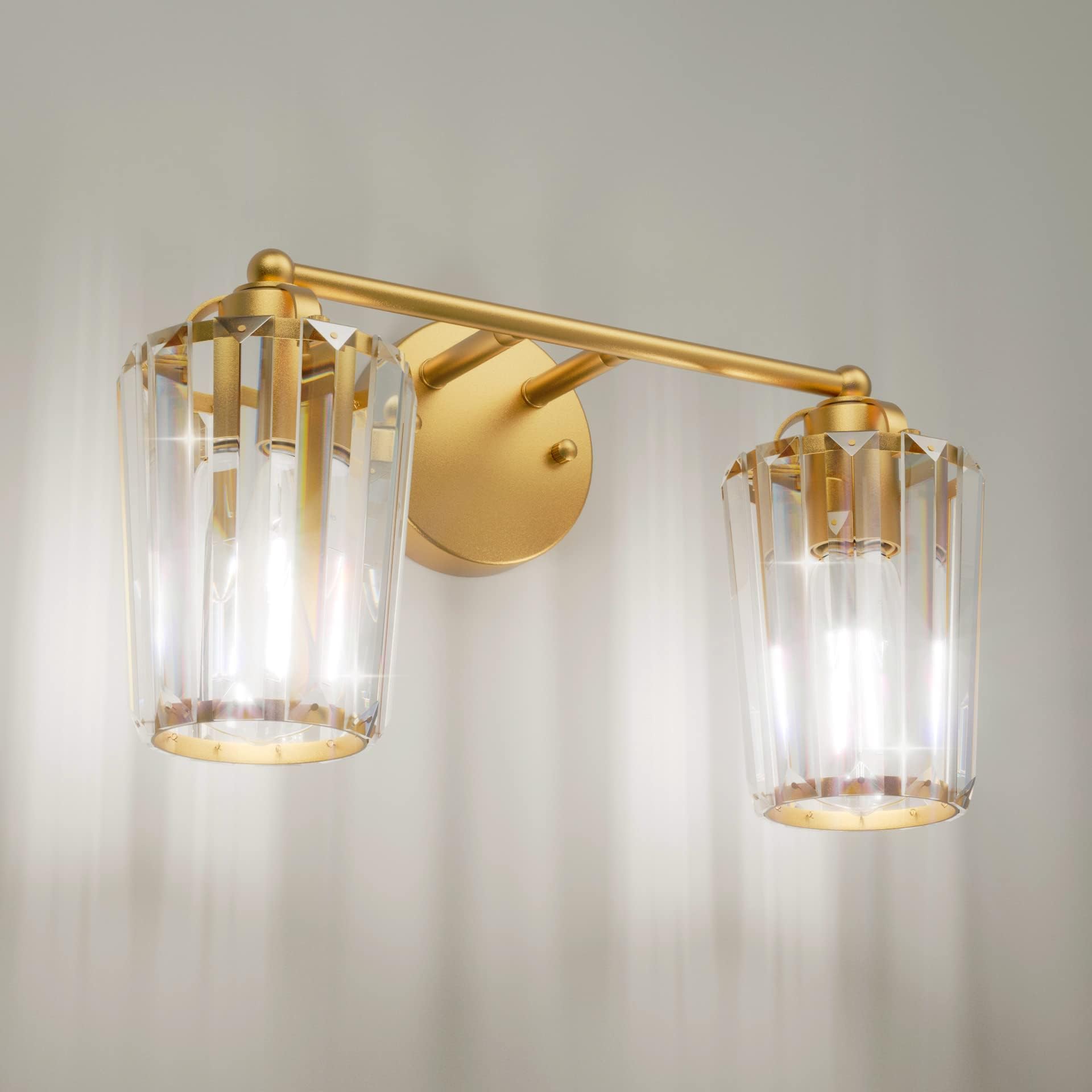 Aipsun Black Vanity Light Bathroom Lighting Fixtures 3 Light Crystal ...