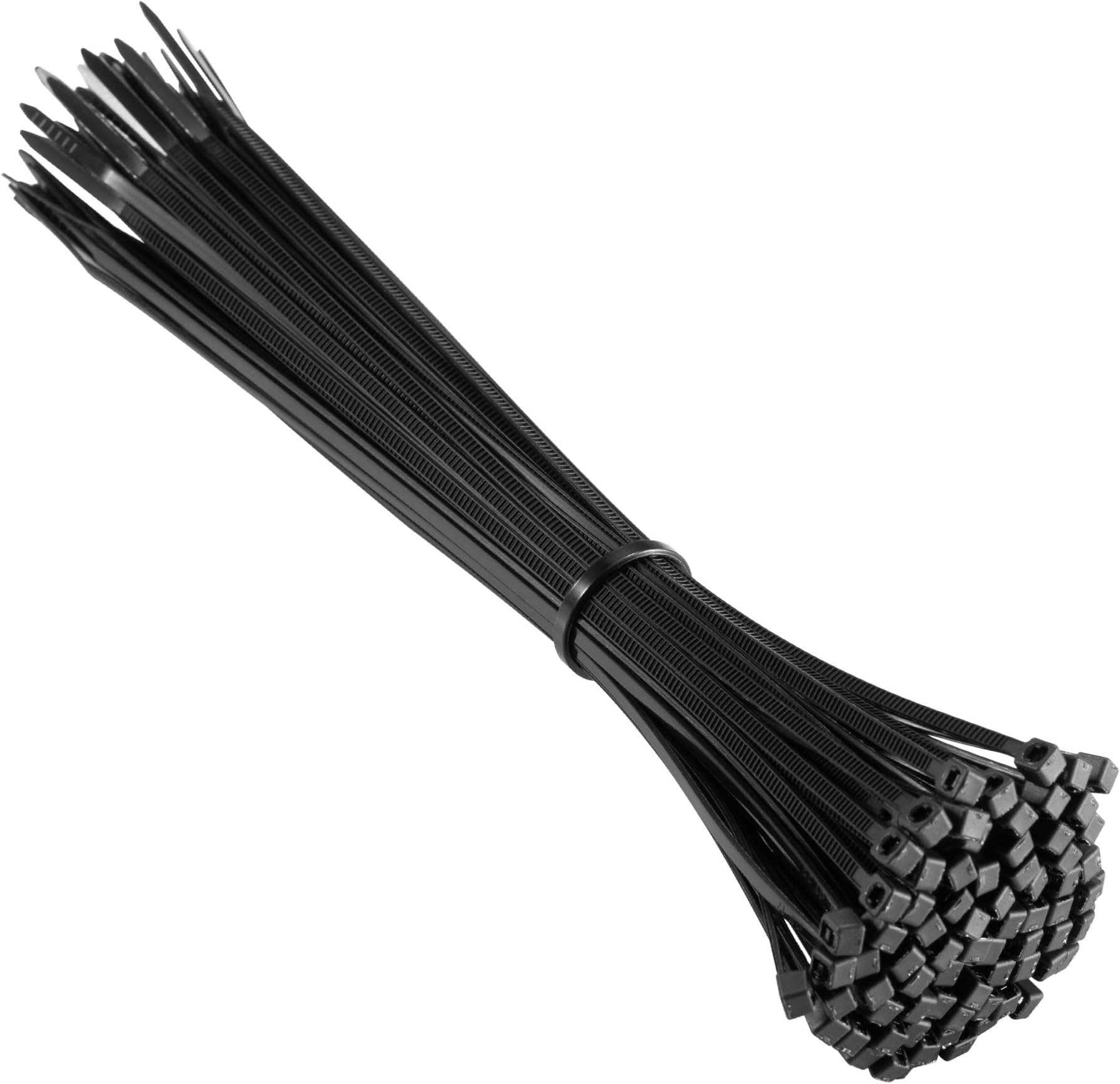 ewentBlack Cable Ties, 200mm x 2.5mm, 100 Pack Black Cable Zip Ties Nylon Self Locking tie Wraps, Multi-Purpose Plastic Tie Wraps, or Indoor and Outdoor Use, Home, Garden, Office and DIY