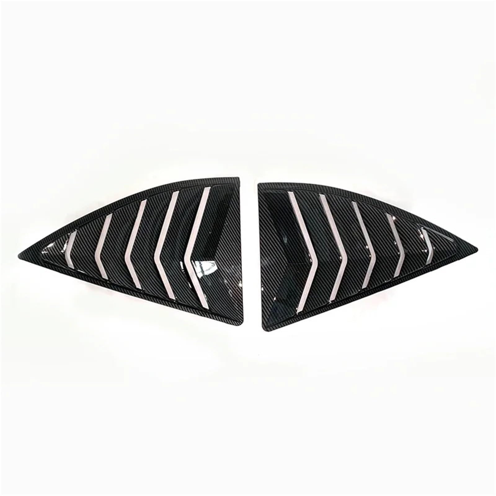 Gloss Black Car Side Window Louver Compatible with Chevrolet Camaro 5th Gen 2010-2015 2011 2012 2013 Car Rear Window Shutter Cover Spoiler(Carbon Fiber)