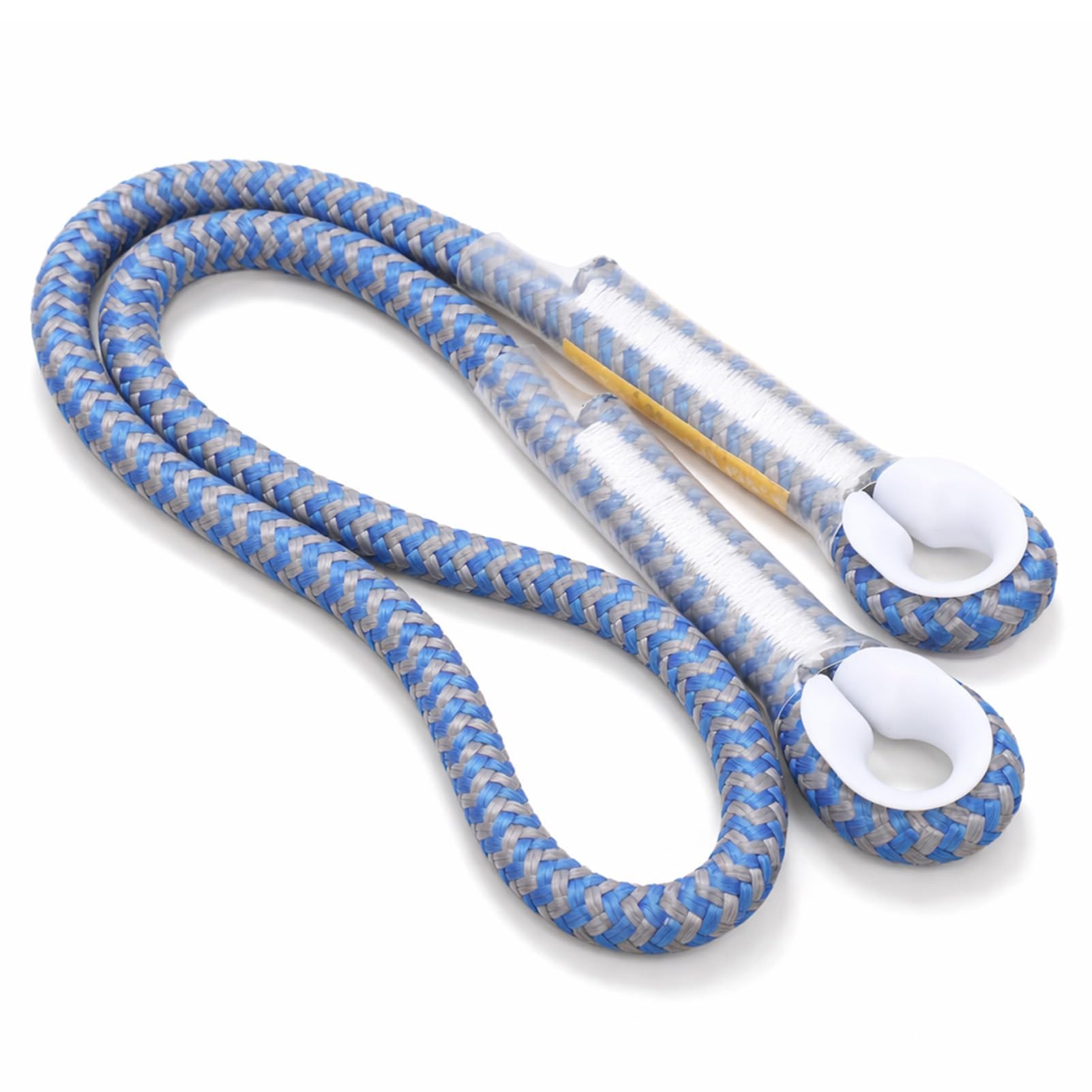 22KN Eye To Eye PreSewn Rock Climbing Rope, 80cm/31.5in Sling Loop Safety Rappelling Abseiling Cord 8.02mm/0.3in Diameter Tree Climbing Gear Arborist Rope Outdoor Gear Lanyard (Blue, 1Pc)