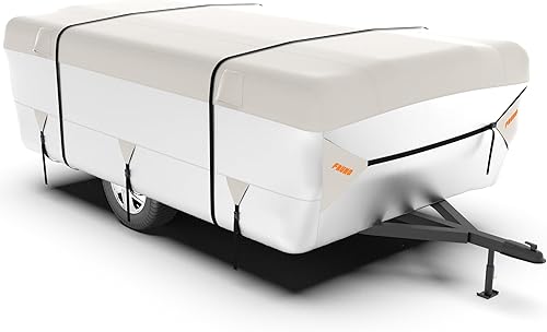 Miniatura 8 de FRUNO - Funda de remolque de viaje de tela Oxford para RV, funda para cámper impermeable de 35'-38', resistente a los rasguños, anti-UV para nieve