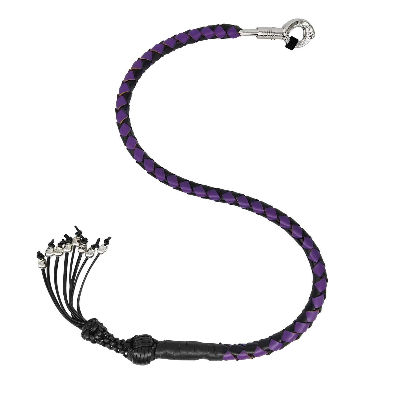 Bantoro Crafts Biker Peitsche - Echte Leder-Lenkerverzierung