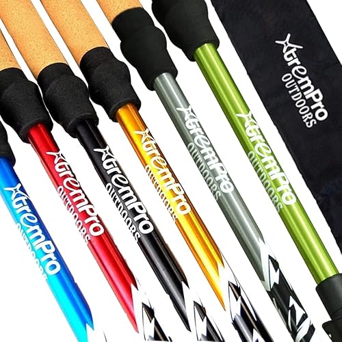 Miniatura 6 de 2 bastones de senderismo plegables de aluminio, ligeros, para mujeres, bastones de senderismo para senderismo, fibra de carbono