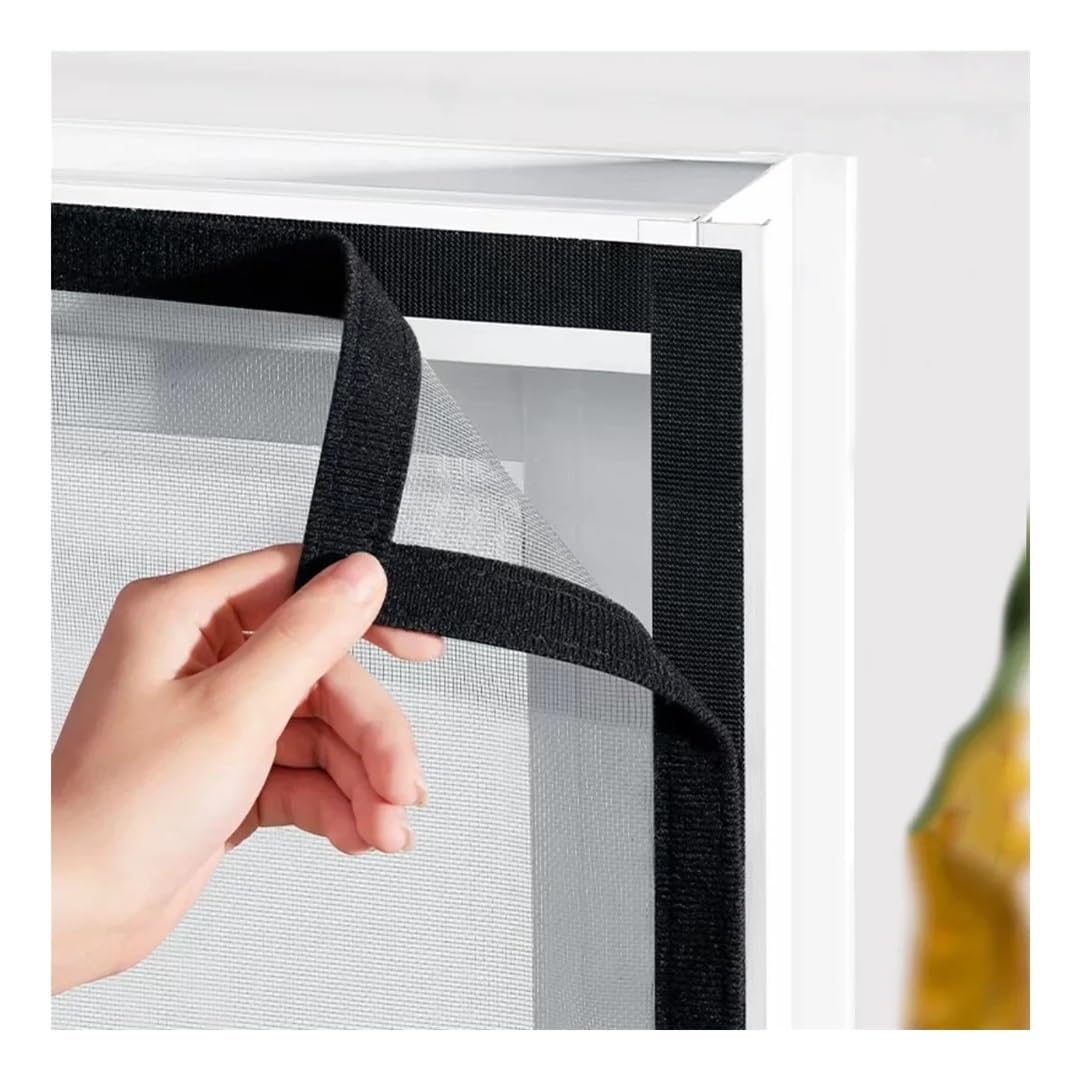 1pc 90/100/120CM moskitiera na okno samoprzylepna letnia drzwi odporne owady dla systemu Windows(White 250CM,100CM)