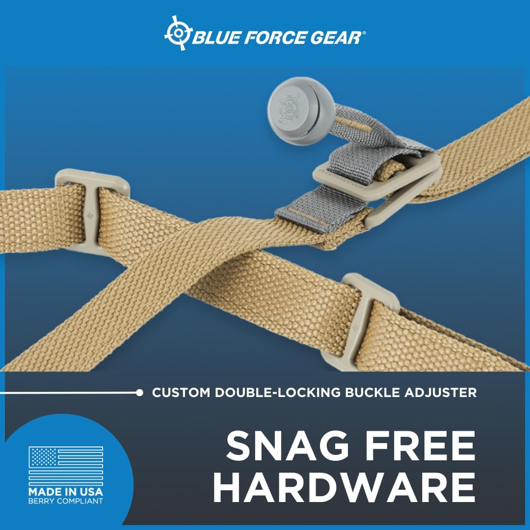Blue Force Gear GMT Sling, Durable Sling Strap, Double-Locking Sling Buckle Interface - Made in The USA - 34 to 64 Inches Length