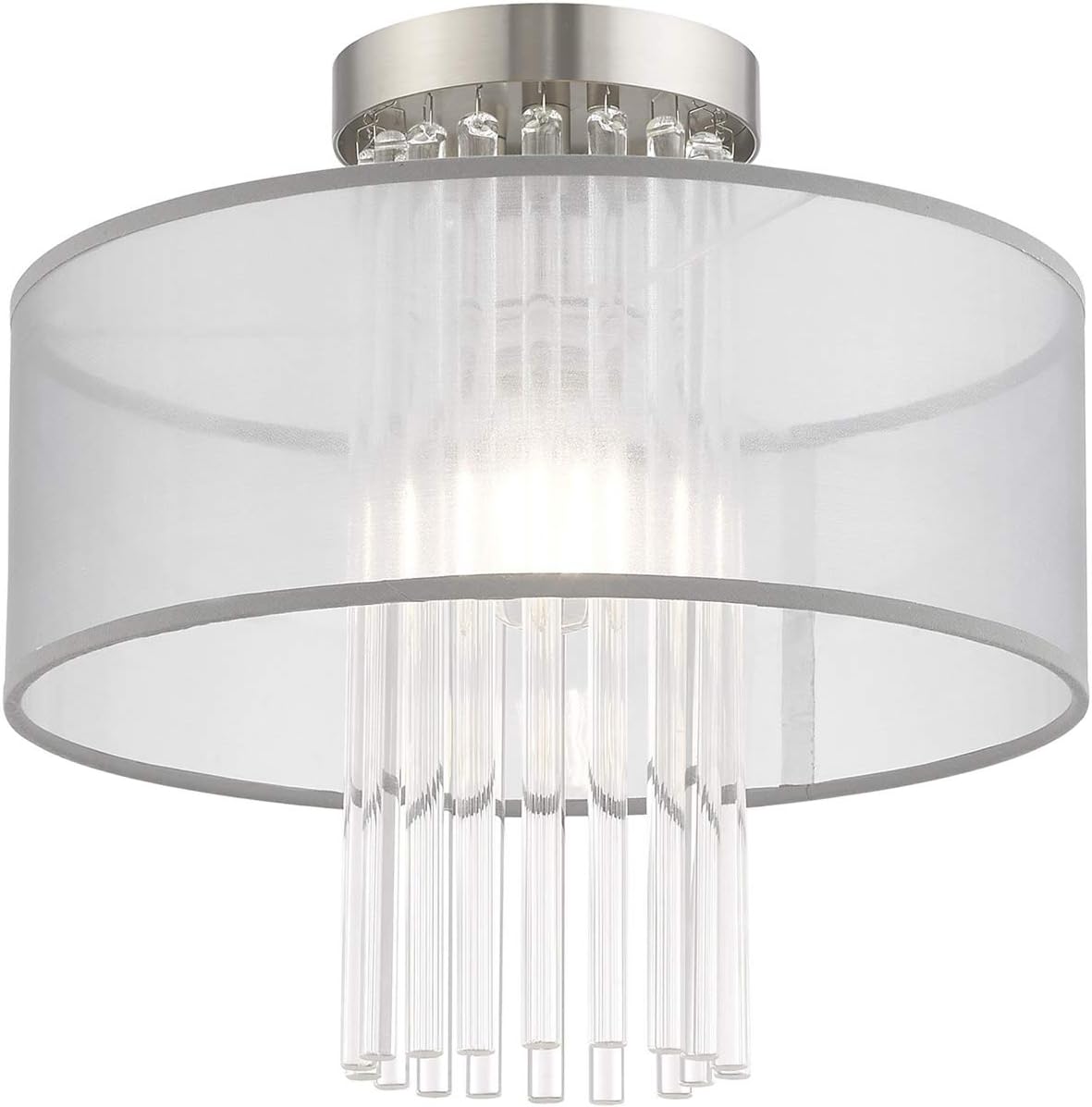 Livex Lighting 1 Lt Brushed Nickel Ceiling Mount