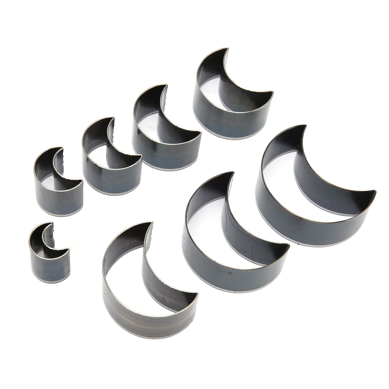 BORDSTRACT 8Pcs Leather Punch Set, Multi - Size Moon Shape Leather Die Cutter, High Carbon Craft Punch Cutting Dies Steel for DIY, Working