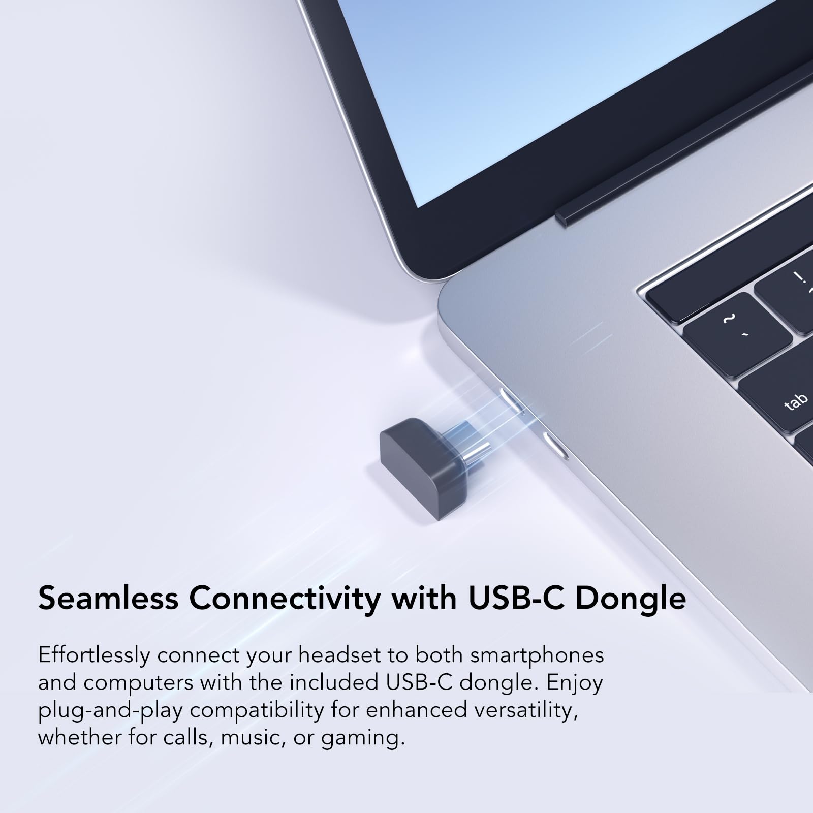 NEARITY MemPod Fit 2 cuffie Bluetooth Open Ear, auricolari wireless con bassi profondi, fino a 45 ore di riproduzione, custodia di ricarica, dongle, connessione duale, per telefono/Mac, nero