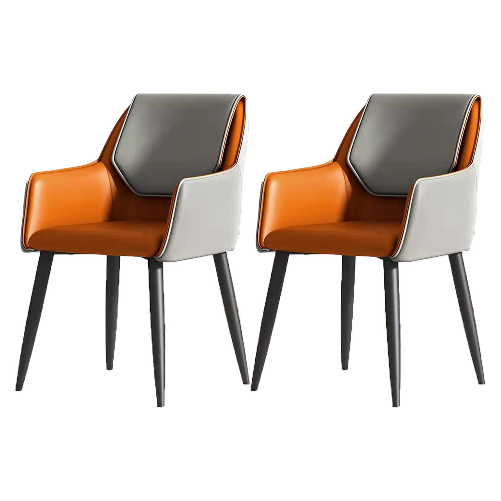 Chaises de salle à manger d'appoint faciles à nettoyer contre l'usure quotidienne lot de 2