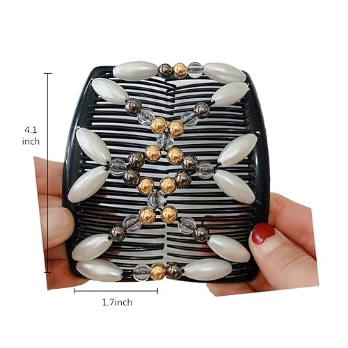 Miniatura 2 de 2 peines elásticos para niña, peine mágico para el cabello, pinzas dobles, accesorios de peinado para mujeres y niñas, belleza del cabello