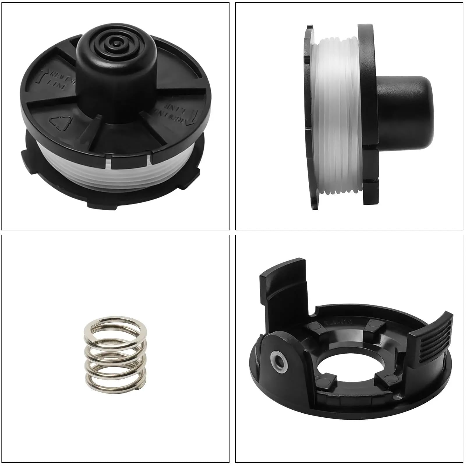 Testina for decespugliatore con Molla for Mak-ITA for Tap & Go 195858-1 196146-9 Accessori for Tosaerba e Utensili elettrici da Giardino di Ricambio(3pc)