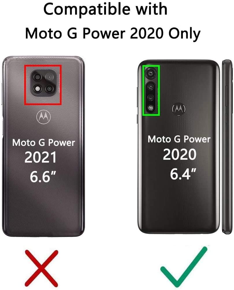 LeYi Moto G Power Case 2020 (Not Fit 2021 Version), Motorola G Power Case with 2 Glass Screen Protector, Full Body Protective Hybrid Rugged Bumper Clear Shockproof Phone Case for Moto G Power, Violet