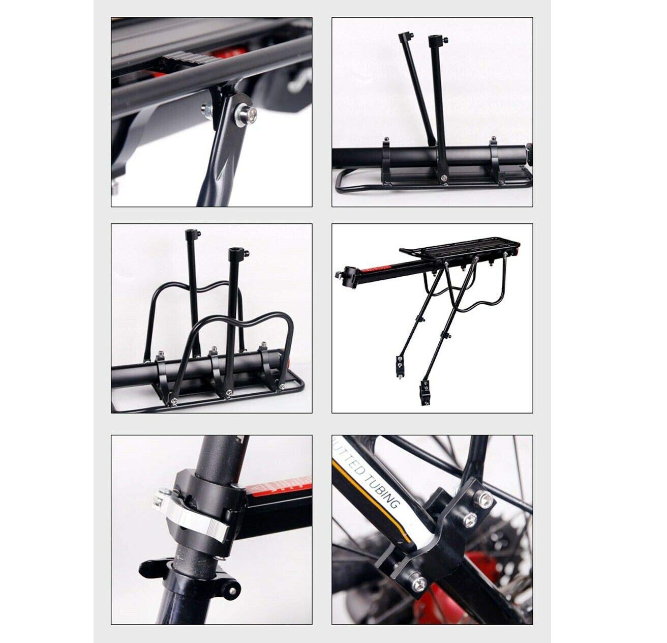 KMT Transportin Bicicleta Porta equipajes Trasero Parrilla Bici Soporte Aluminio