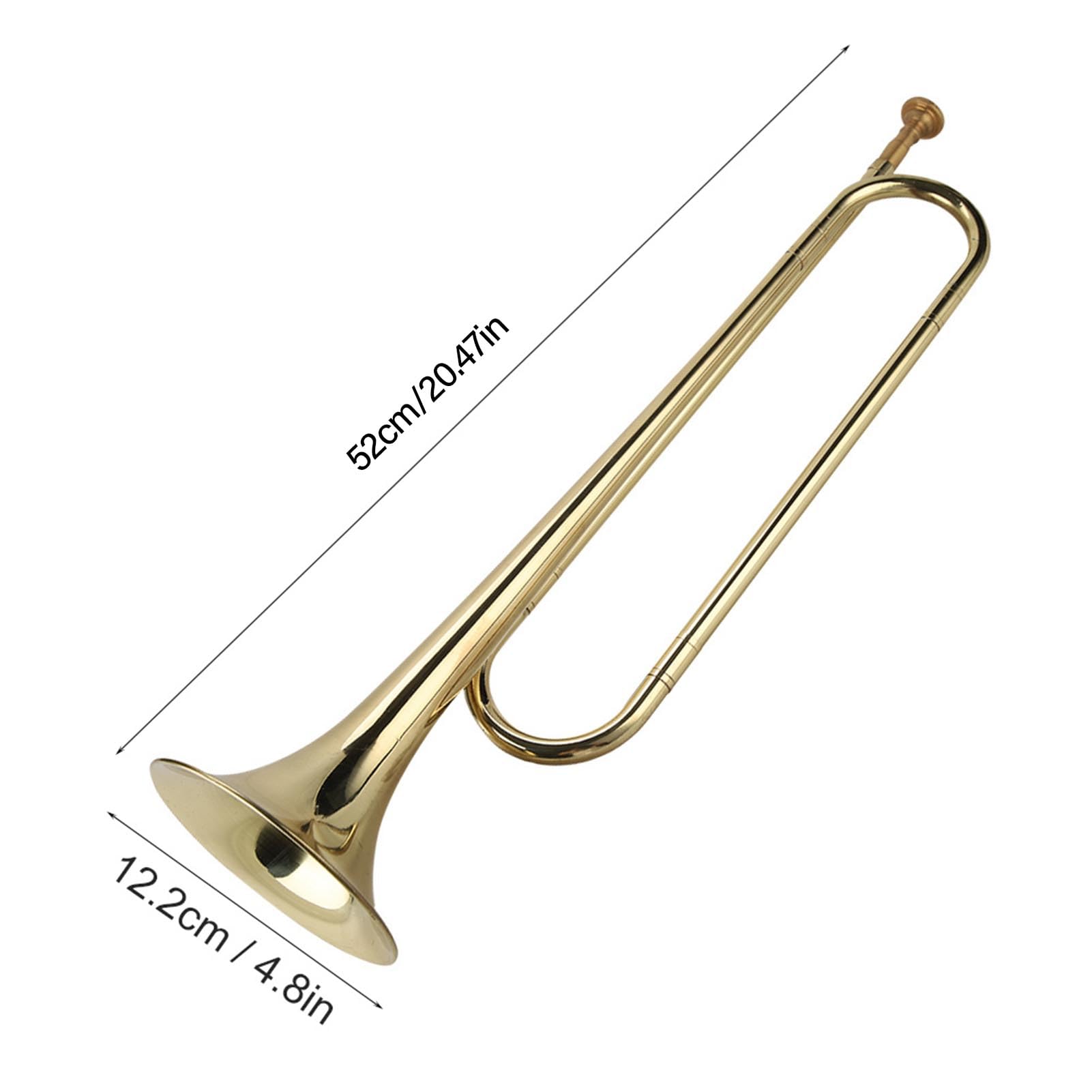 Trompette Weikeya pour fanfare scolaire, facile à utiliser, en laiton solide pour enfants et adolescents, or, Sib, durable