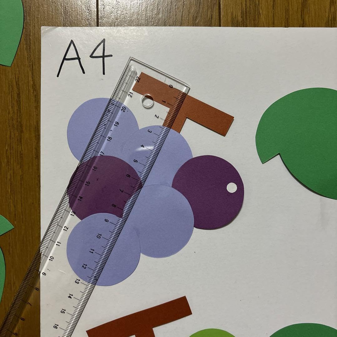 壁面飾り たわわ葡萄×3 葉っぱ6枚 壁面飾り たわわ葡萄×3 葉っぱ6枚