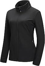 33,000ft Women's Softshell Jacket Warm Fleece Lined Windbreaker Lightweight Waterproof Rain Jacket for Running Golf Hiking