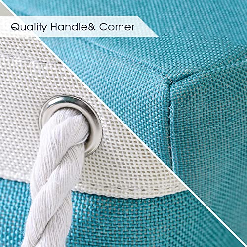 Tegance Storage Baskets Bins For Organizing, Foldable Sturdy Fabric Basket W/Handles, Large Rectangular Decorative Storage Basket For Shelves Nursery Closet Toy Blanket (3 Pack 15.7X11.8X8.3) #TOP5