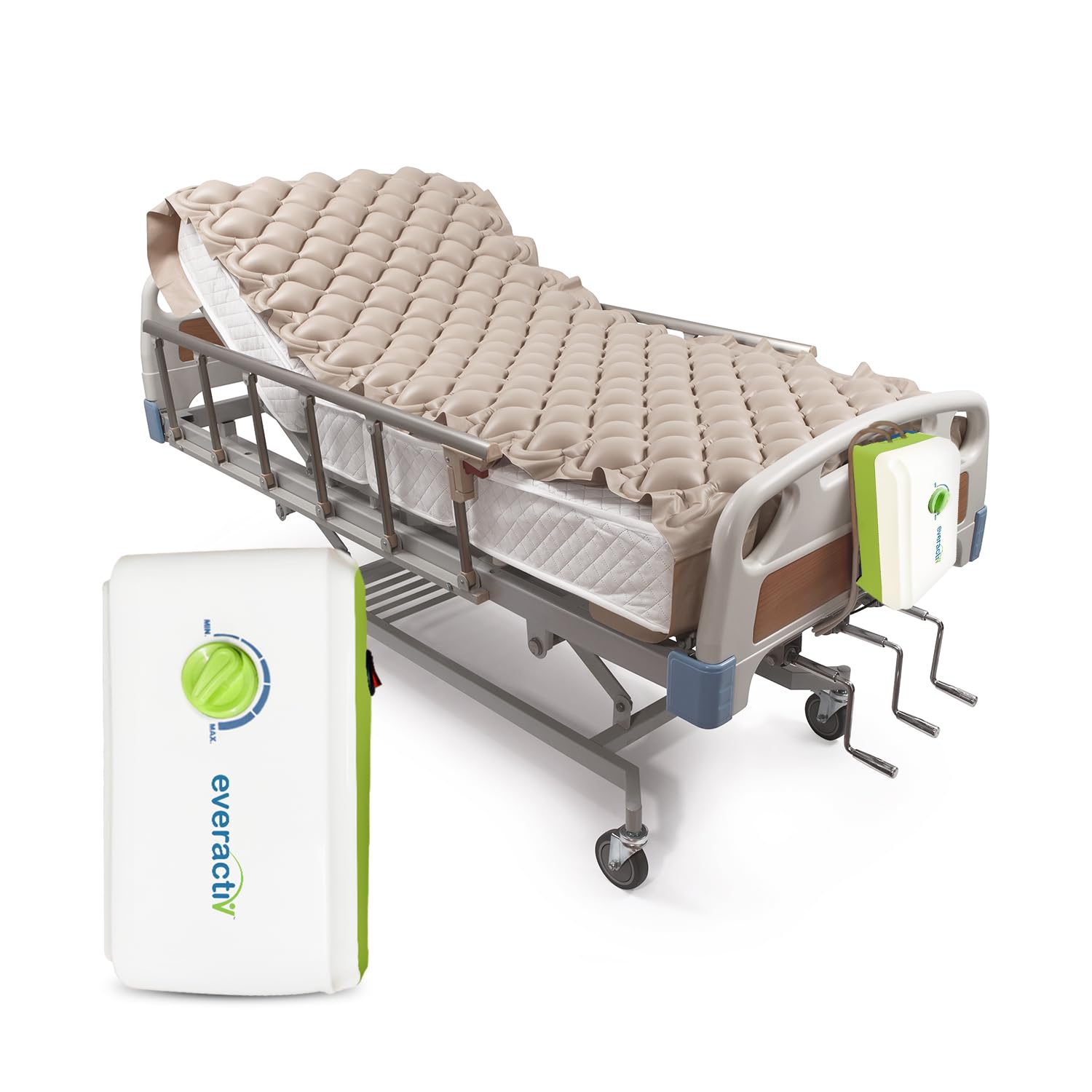 EverActiv Anti Bedsore Air Bed Mattress for Elderly & Patients | Medical Bubble Type Mattress with Pump | Pressure Relief | 1-Year Warranty | Hospital/Home Use