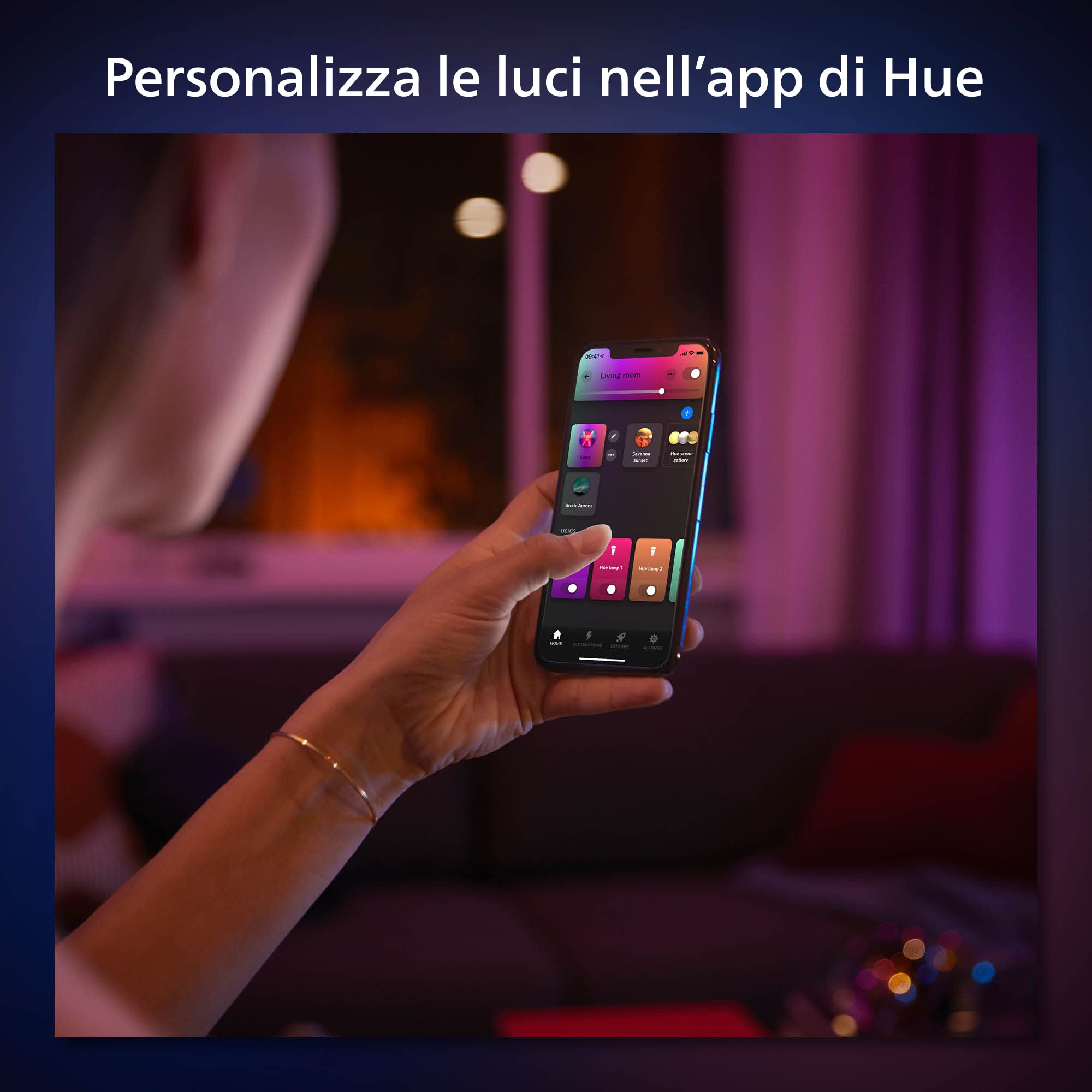 PHILIPS Hue White and Color Ambiance Lampada da Tavolo Hue Go Portable con Luci Smart Bianche e Colorate, Dimmerabile, Lampada da Tavolo Design per Interni ed Esterni, IP54, 6,2W, Nero