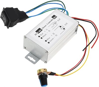 DC Motor Speed Controller, Brush Motor Driver Controls Module DC 9V-60V 20A 1200W Motor Pulse Width Modulator Regulator PWM Monitor Dimmer Motor Speed Controller with Switch, Knob